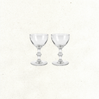 Vintage Clear Coupe Glass - Set of 2