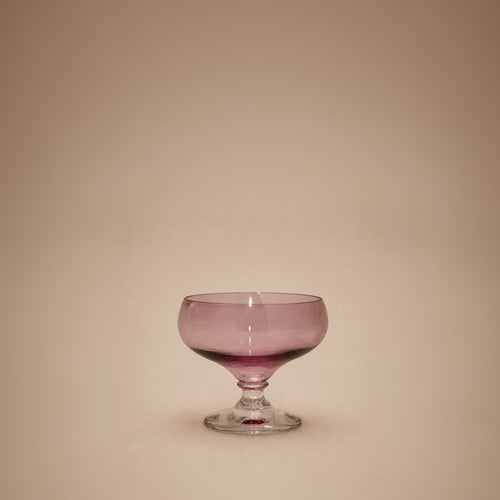 Mid Century Lavender Coupe Glass - Set of 3