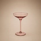 Vintage Pink Sherbert Champagne Glass - Set of 3