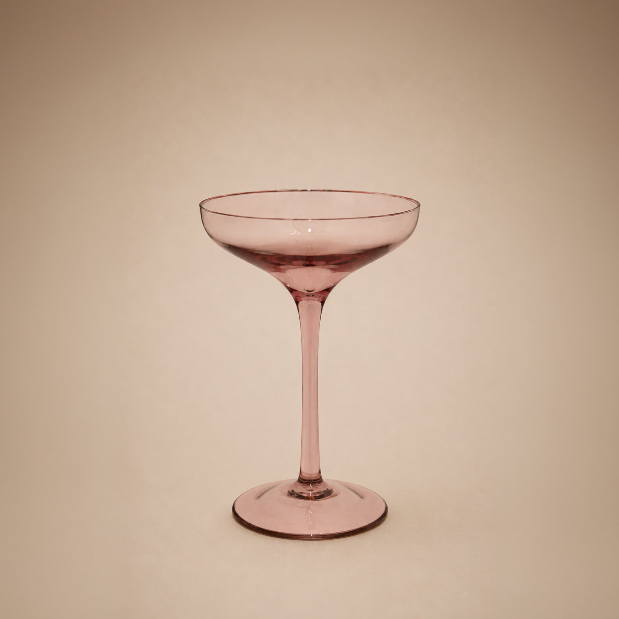 Vintage Pink Sherbert Champagne Glass - Set of 3