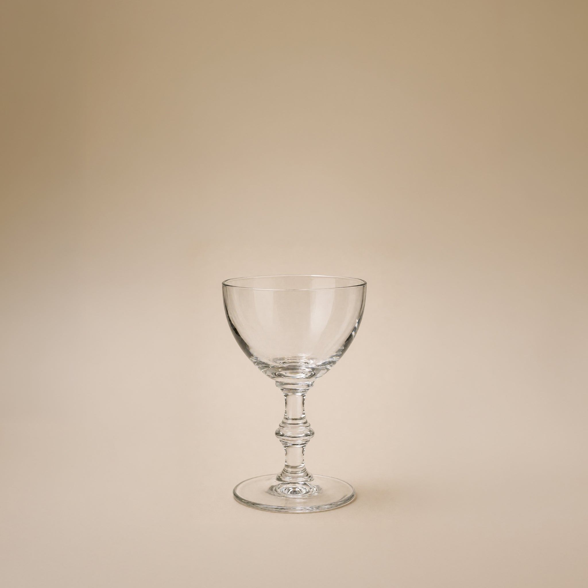 Vintage Clear Coupe Glass - Set of 2