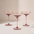 Vintage Pink Sherbert Champagne Glass - Set of 3
