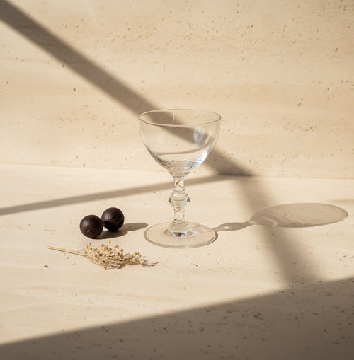Vintage Clear Coupe Glass - Set of 2